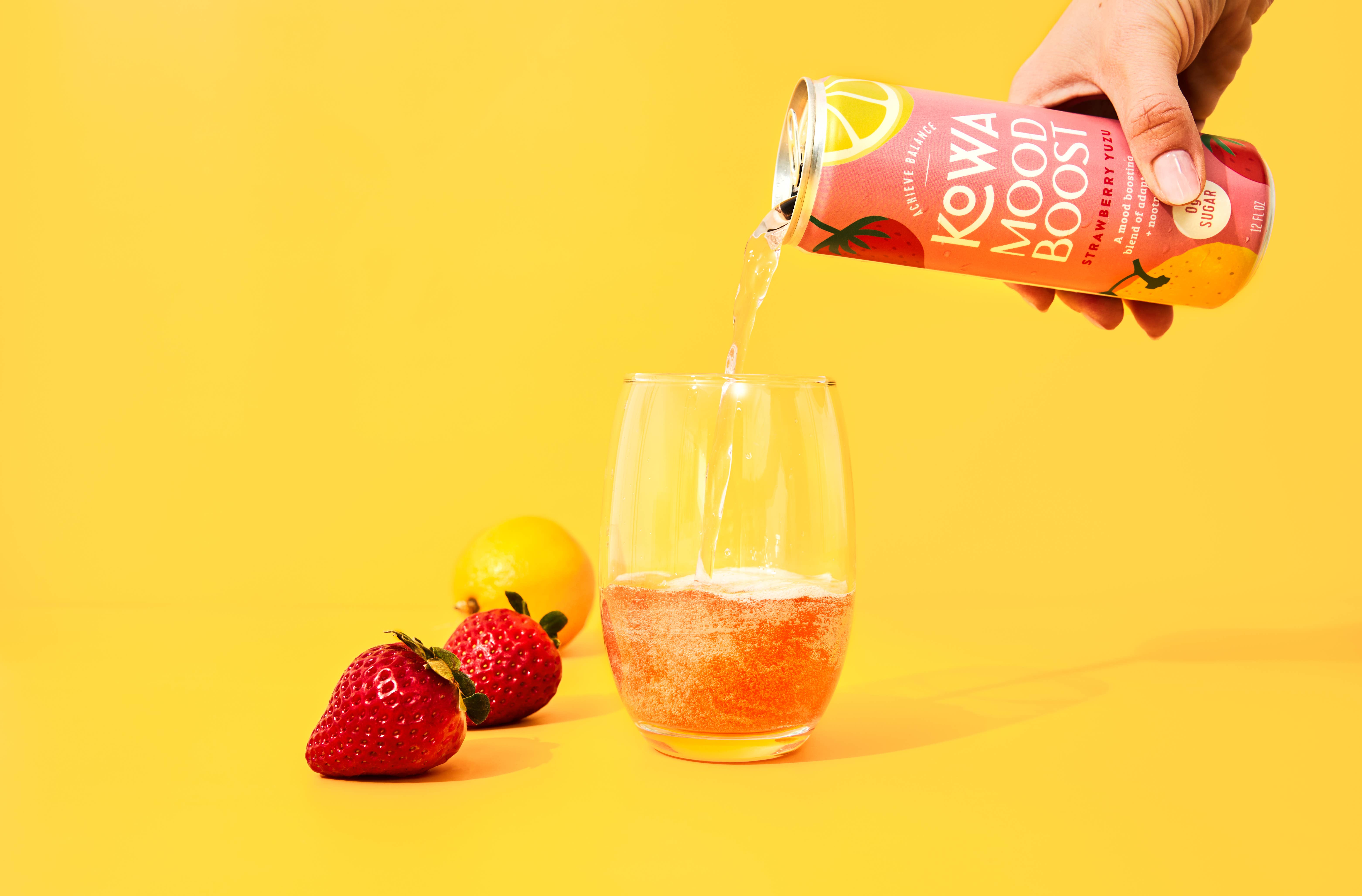 Wholesale Strawberry Yuzu Mood Boost Sparkling Beverage for your store