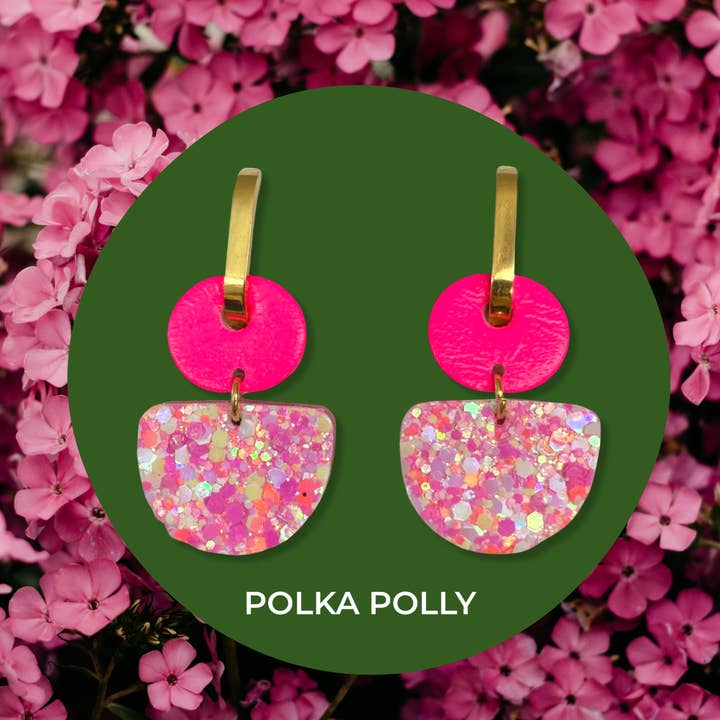 Party Pink Dainty Hoops for wholesale by Polka Polly