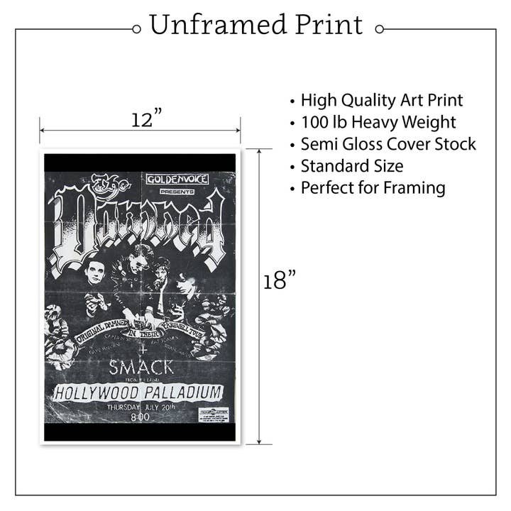 Black Market Art - Wholesale Poster - Damned - Concert Poster Art Print