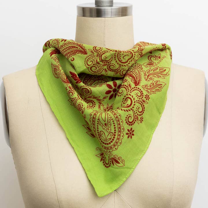 Leto Accessories - Wholesale Bandana - Women's - Vintage Pattern Bandana - Boho Chic Square Scarf