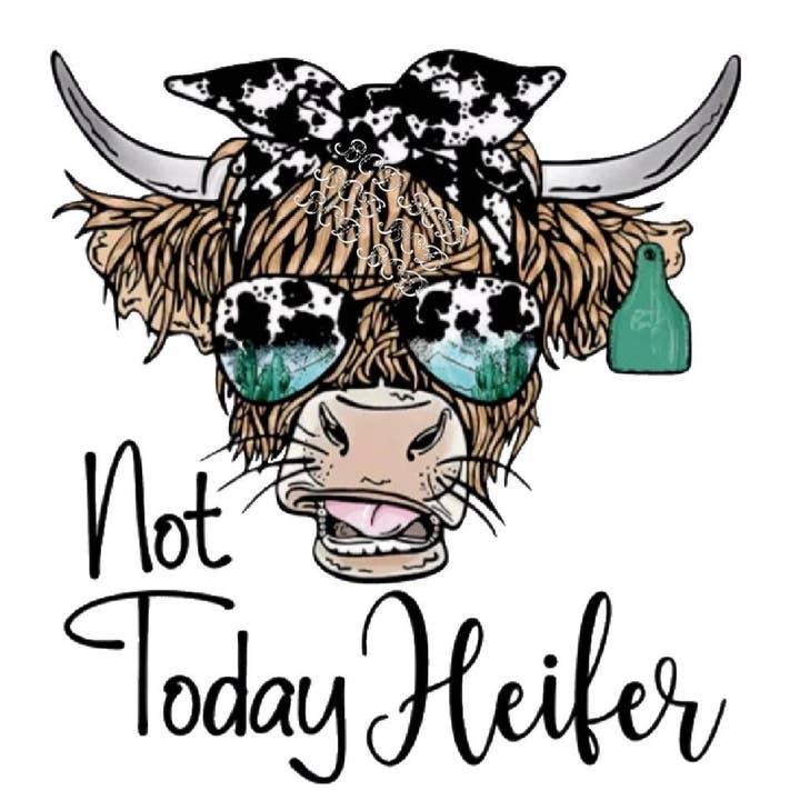 Not Today Heifer Heat Transfer for wholesale by BCD