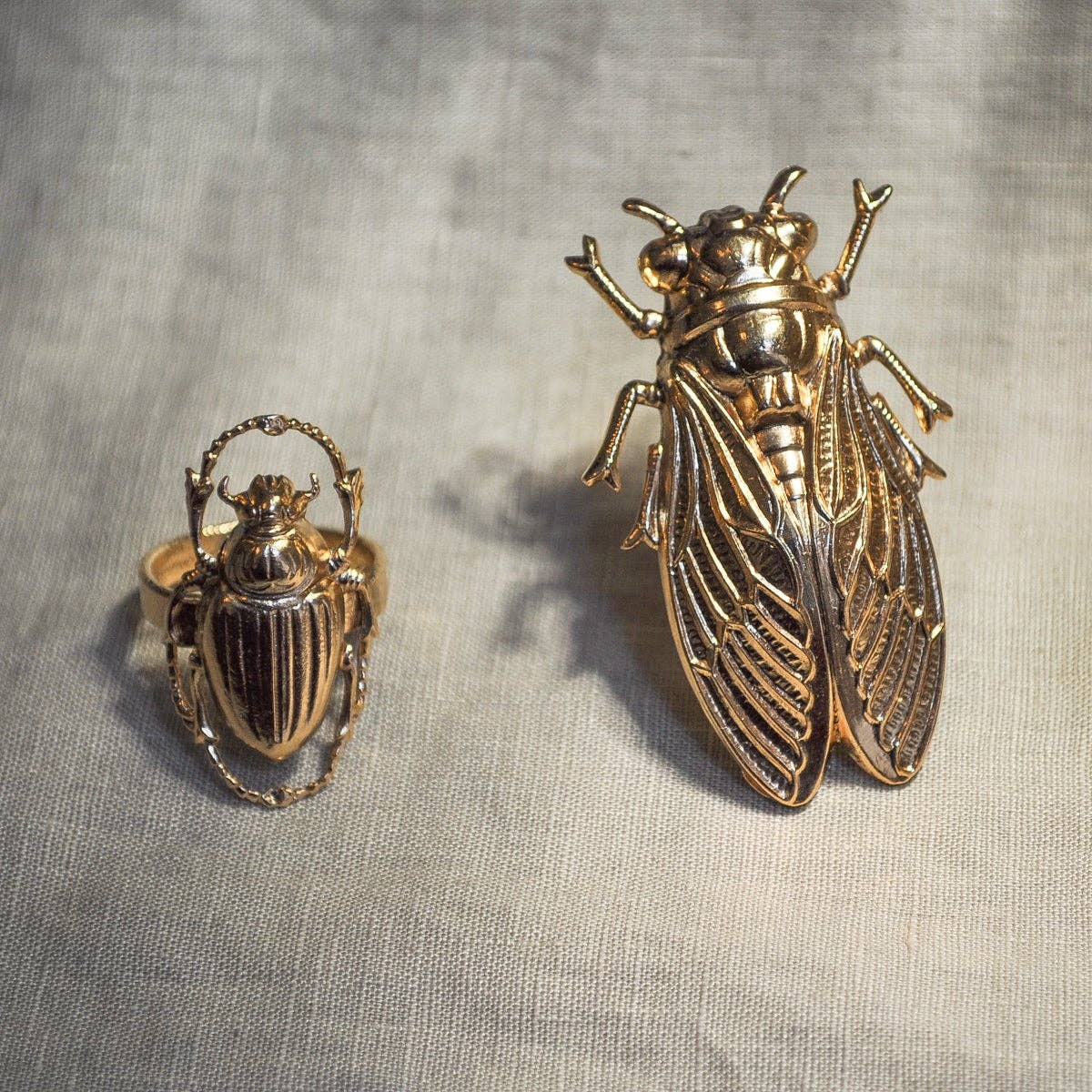 Lotta Djossou Paris - Wholesale Cocktail/Statement Ring - Cicada gold stainless ring - jewelry - gift - art craft2