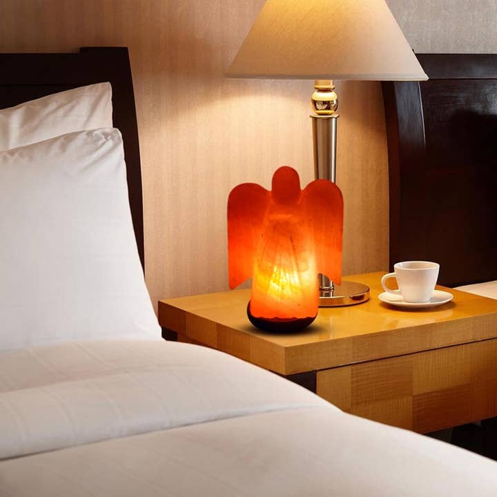 Himalayan Trading Co.® – wholesale Saltlampa – Ängel Himalayasaltlampa (2,7–4,1 kg) med glödlampa och dimmerkabel4