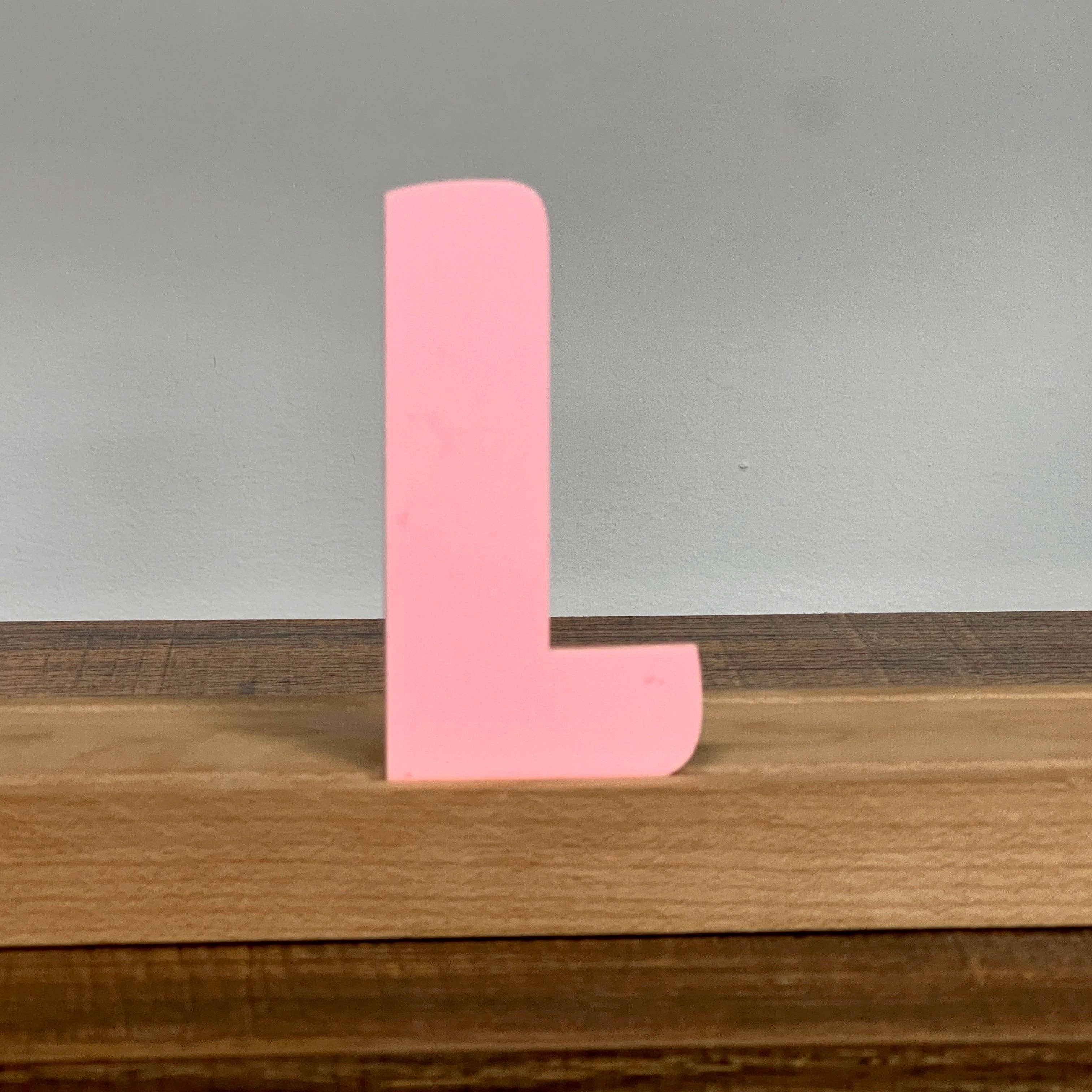 Artifacture - Wholesale Sign - Kryliq Individual Letters: 3" Craftsman Style- Matte Pastel Pink13