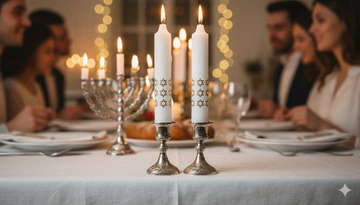 AULICA - Wholesale Tapered Candle/Candlestick - Mini golden Maguen candles - set of 21