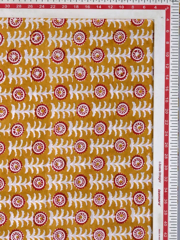 Hand Block Printed Fabrics - Handmade Fabric Yardage, fabric by the yard for wholesale by Jai Texart LLP