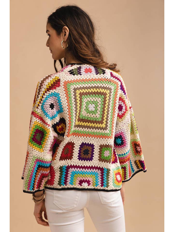 SAACHI - Wholesale Jacket - Women's - Granny Crochet Jacket Short 4