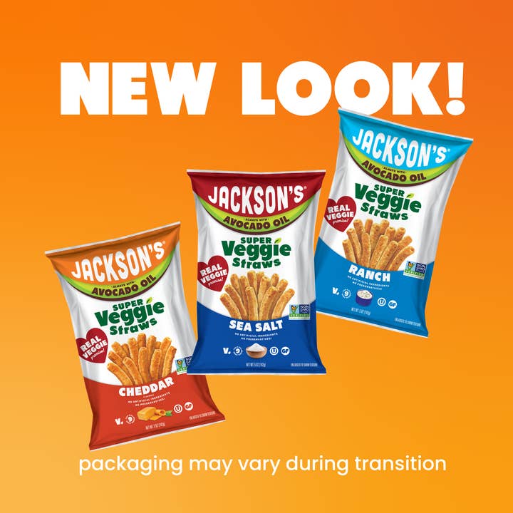 Jackson's - Wholesale Puffed Snack - Variety Pack Super Veggie Straws in Avocado Oil 5oz (Pack of 8)8