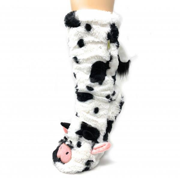 Oooh Yeah/Sock It Up/Oooh Geez Slippers - Wholesale Sock Slippers - Women's - Moo Moo | Women's Funny Animal Gripper Slipper Socks