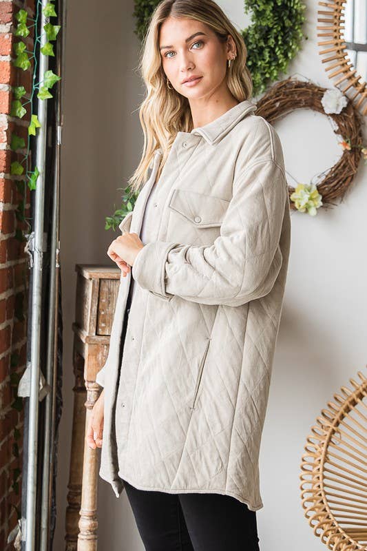 HEIMISH – wholesale Jacka - Dam – WJ2012 LÅNGÄRMAD KRAGE KNAPP DUNJACKA8