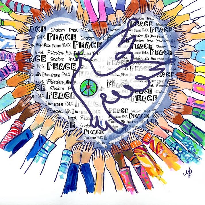 1444_Language of Peace Blank Card for wholesale by Another Creation by Michele Pulver, LLC