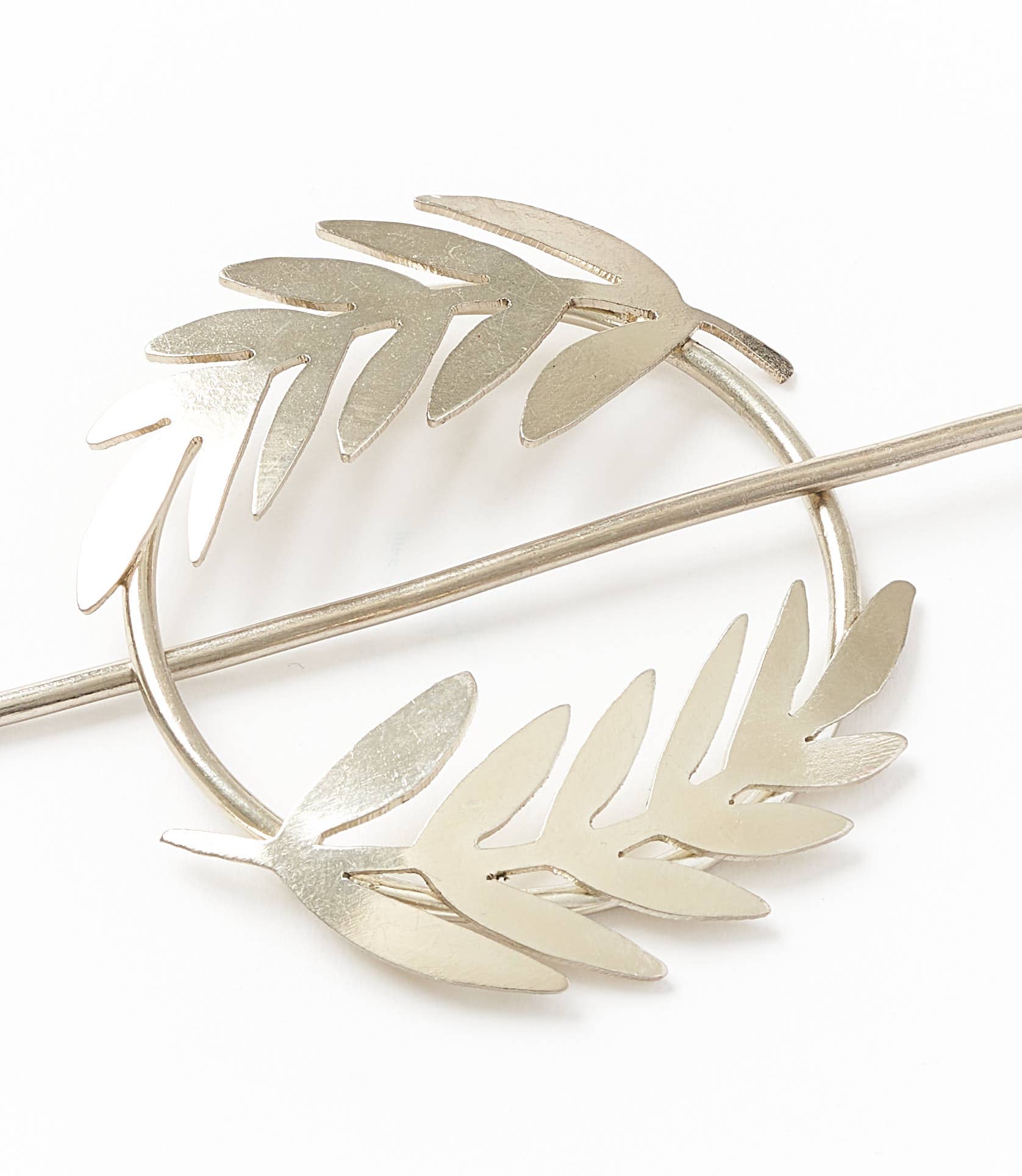 Matr Boomie Fair Trade - Vente Épingles à cheveux - Barrette à cheveux Kavya avec bâton - Silver Fern2