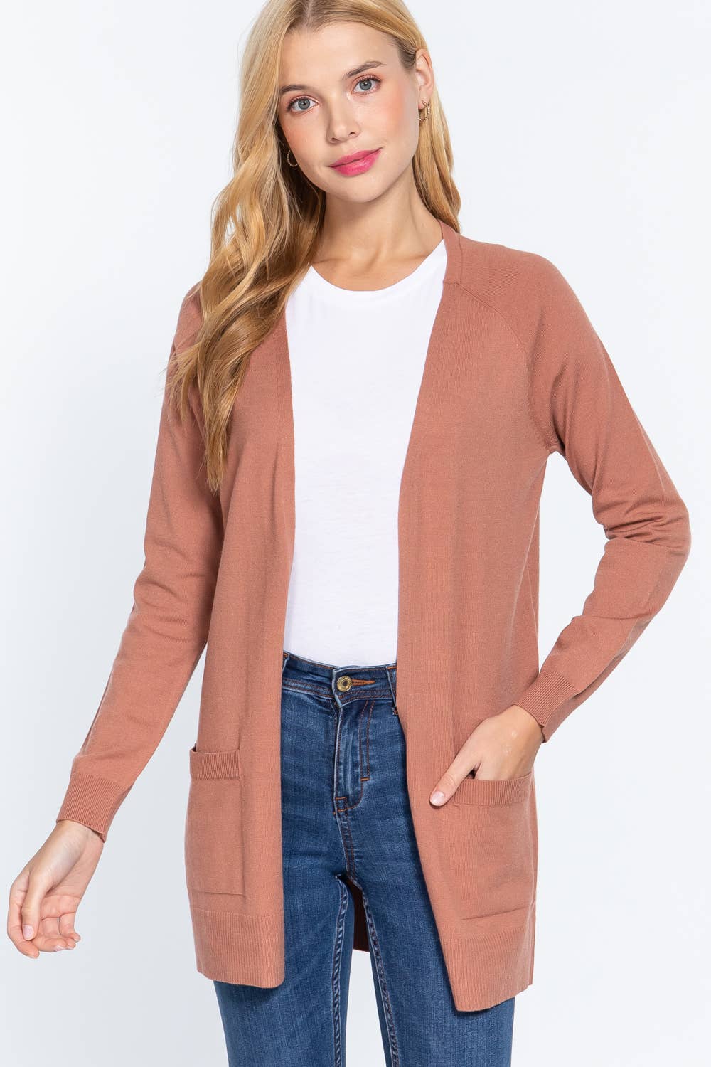 42POPS - Wholesale Cardigan - Women's - ",...SI-21342 RAGLAN SLV OPEN SWEATER CARDIGAN12