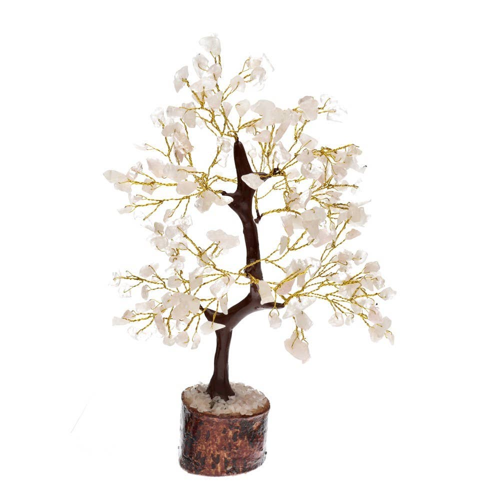 Vives de la Cortada S.L - Wholesale Spiritual Stone/Crystal - Small Rose Quartz Tree with Wooden Base0