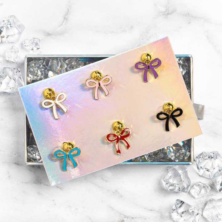 Bows, Bows, Bows! Cheers Charms, Set of 6 for wholesale by ViVi Vitello