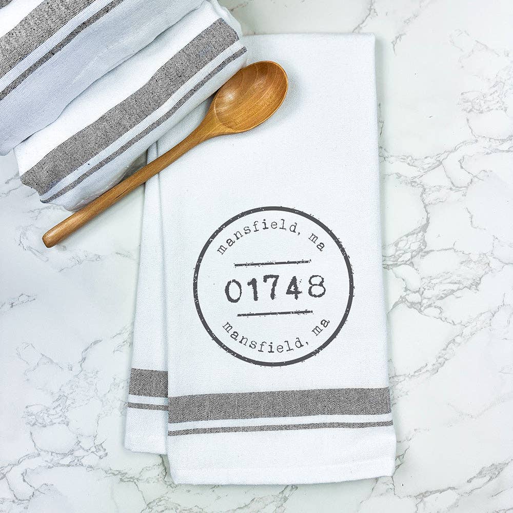 Indigo Tangerine - Wholesale Tea Towel - Postmark Stamp - Custom Premium Farmhouse Towel1