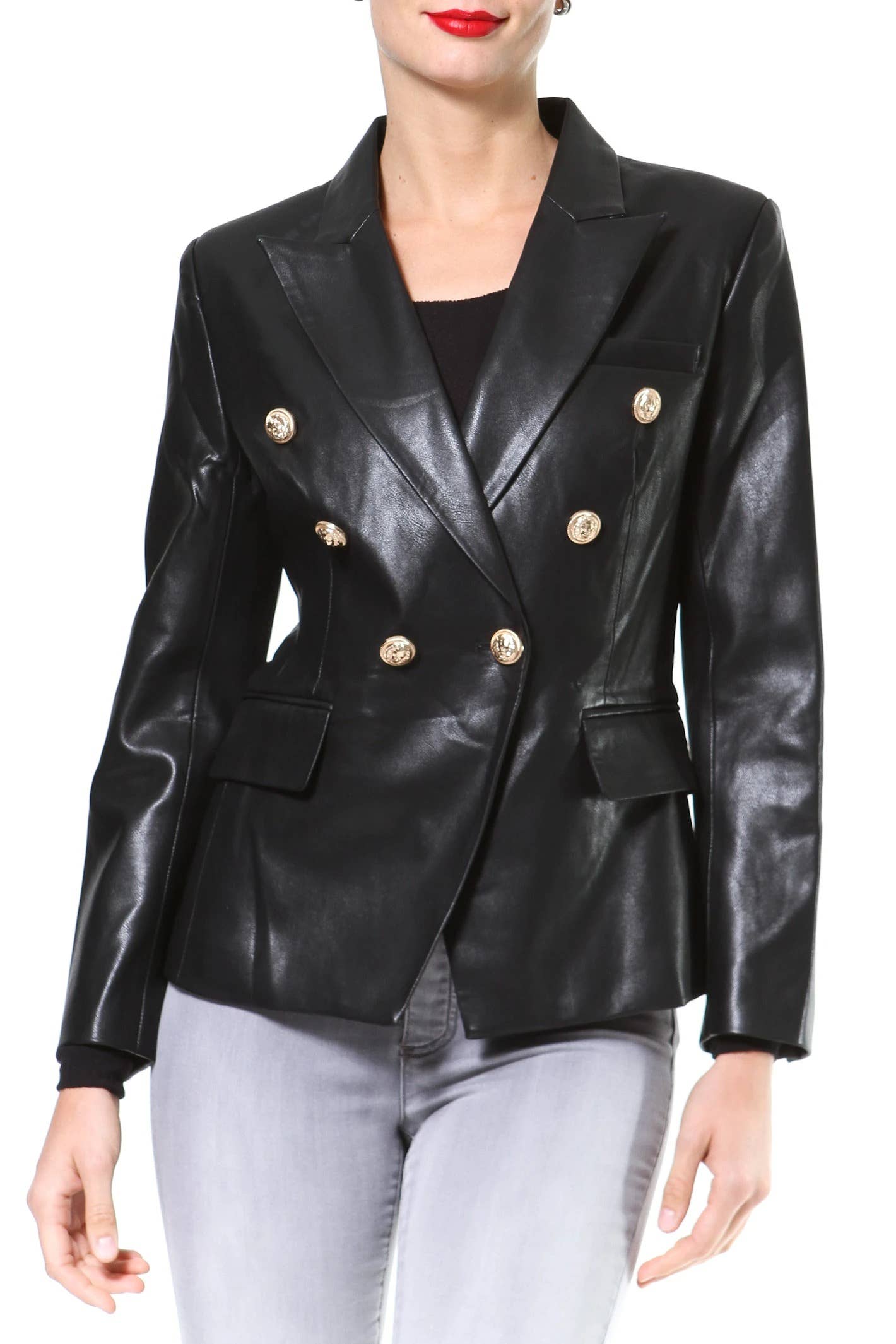 Luxe & Leather by Madonna & Co - Wholesale Blazer - Dames - Luxe leren blazer1