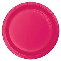 Party Expo, LLC - Wholesale Disposable Plate - Hot Magenta 7" Plates0
