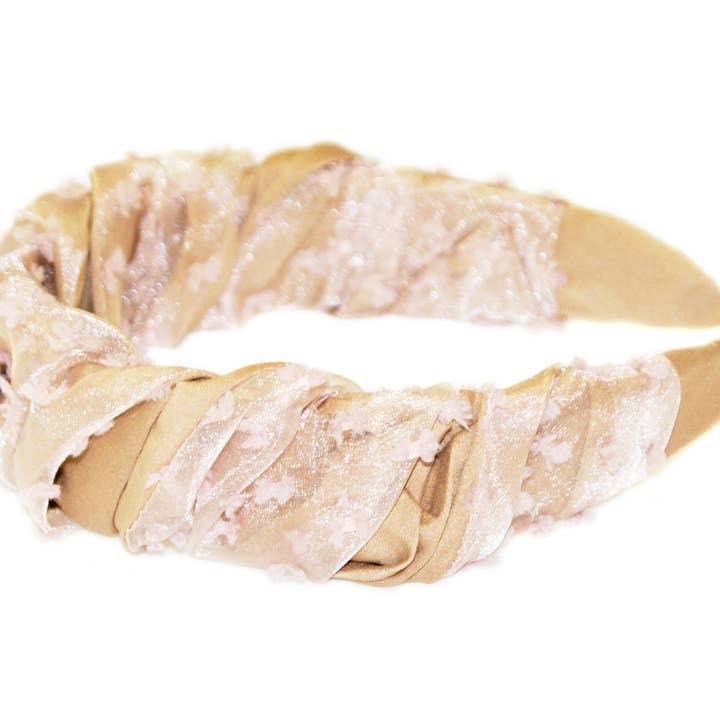 Arabella Ruched Alice Band - nøgen - HAB245 NØGEN for engroshandel hos Hepburn & Co.