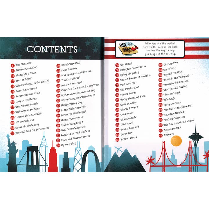 EDC Publishing - Wholesale Book - Kids - Across the USA Activity Book