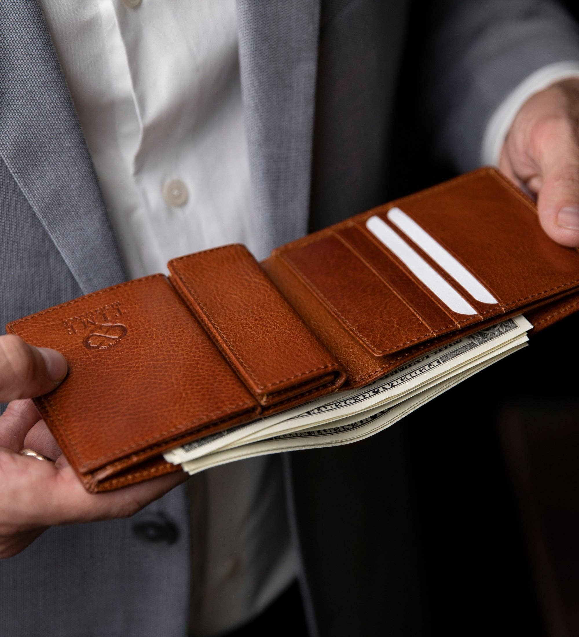 Time Resistance - Wholesale Wallet - Men's - Leather Bifold Wallet - Daniel11