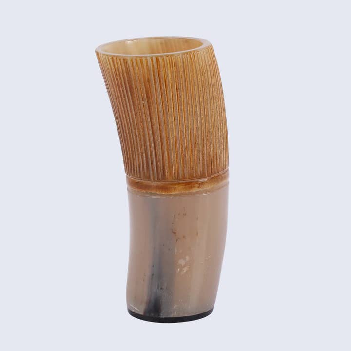 Horn Drinking Glasses - Holds Upto 10 oz, Striped for wholesale by Handicrafts Home