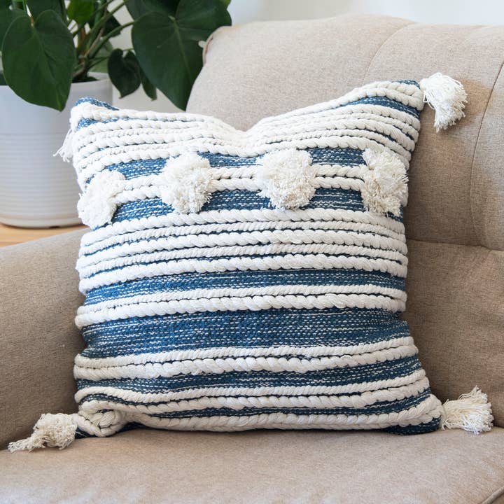 20x20 Hand Woven Blake Pillow for wholesale by Foreside Home & Garden