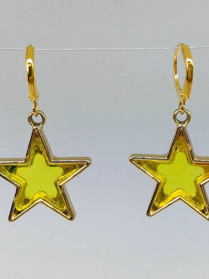 Acrylic Star Earrings Rave Festival Earring for wholesale by SimpleNGreat