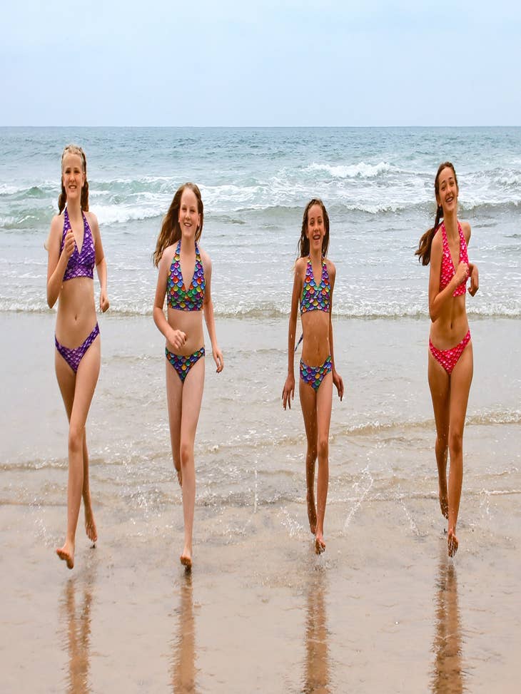 Wholesale Paradise Purple Mermaid Swimsuit Bikini Set for your