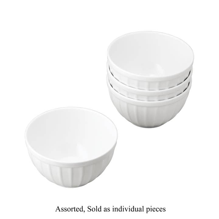 Supreme Housewares - Wholesale Bowl - Ribbed Melamine Ice Cream Bowl, White