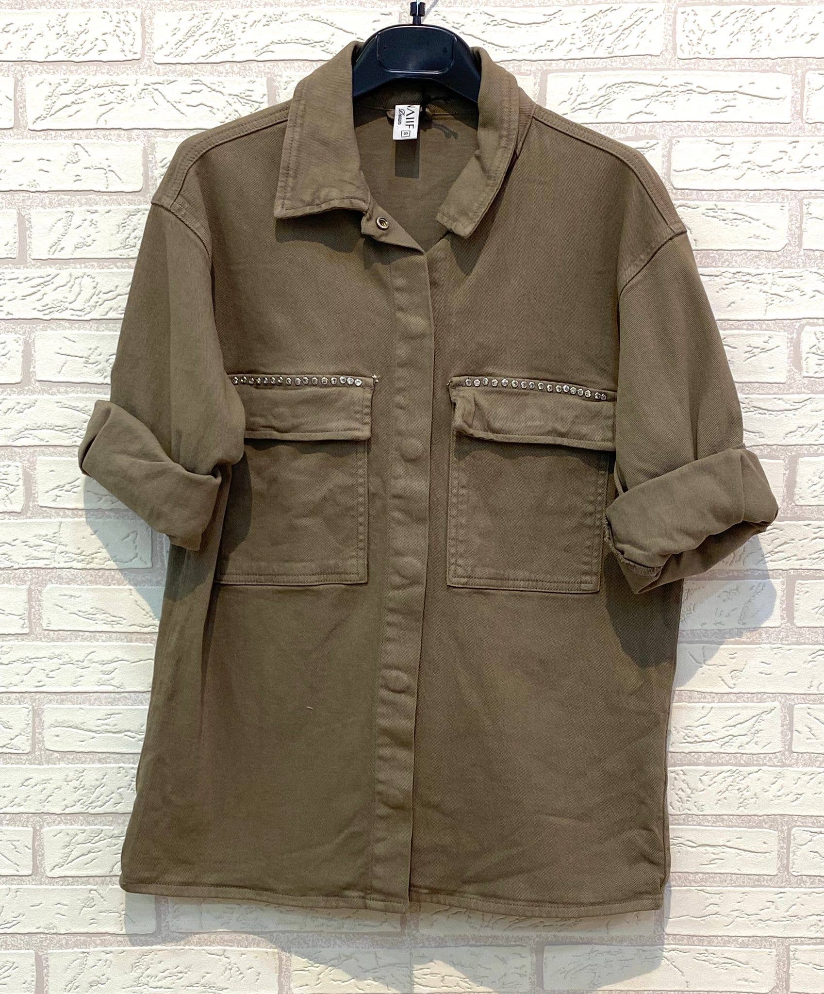 Ling - Wholesale Jacket - Women's - REF.224107 JACKET WITH SHINY STUDS3