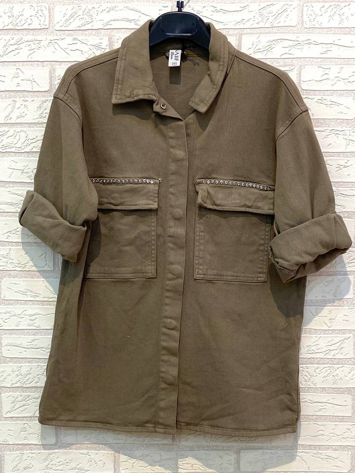 Ling - Wholesale Jacket - Women's - REF.224107 JACKET WITH SHINY STUDS3