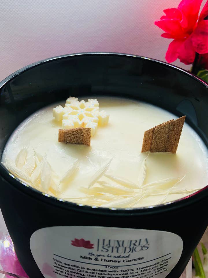 Milk and Honey Candle for wholesale by Luxuria Studios