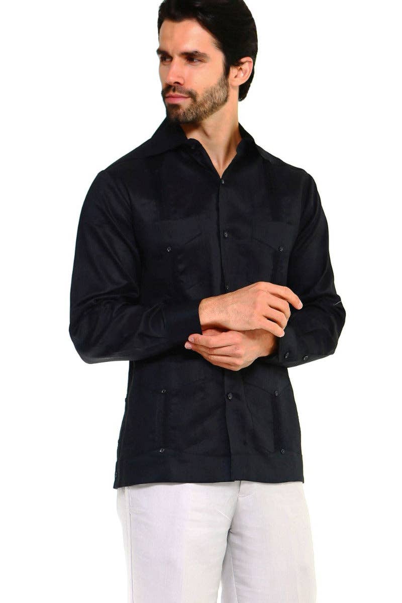 MOJITO COLLECTION – wholesale Buttoned-down shirt – Men's – Mojito Men's Plus Size Guayabera Shirt Classic Poly Cotton Long Sleeve 3X-8X0