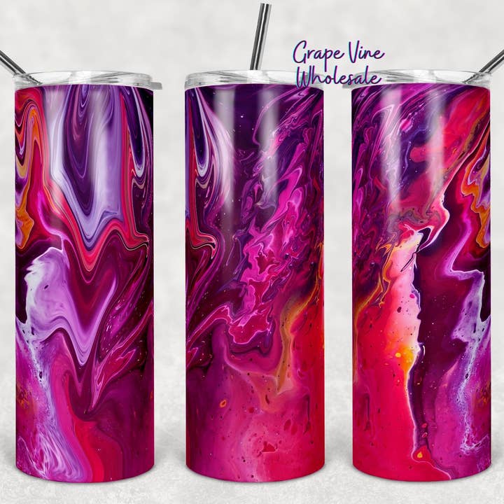 Lavender Highs & Fuchsia Lows Milkyway 20oz Tumbler for wholesale by GrapeVineWholesale