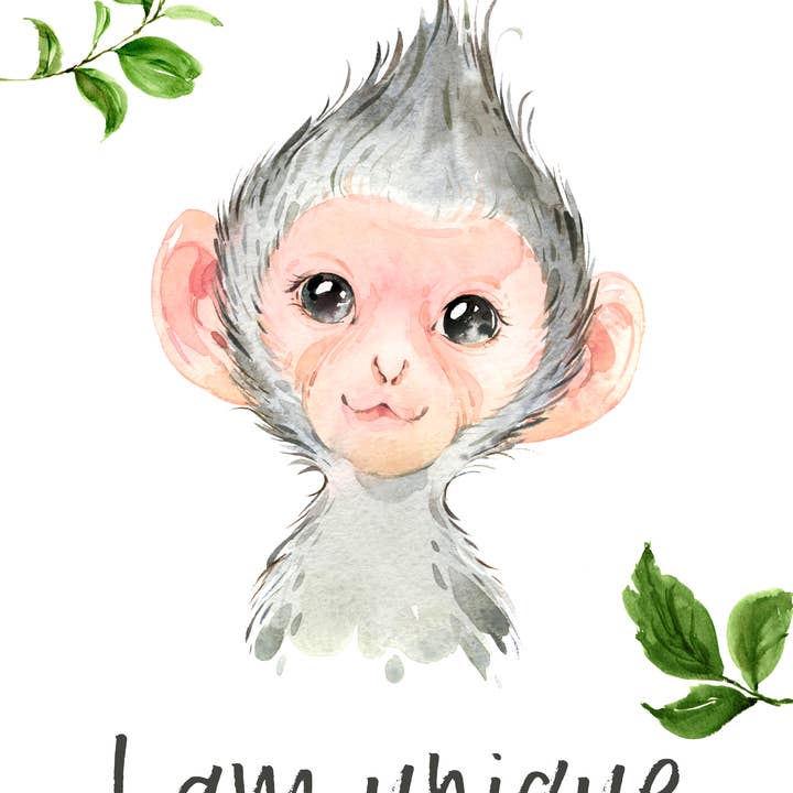 Children's Safari Print: I am unique for wholesale by Maison Du Mantra