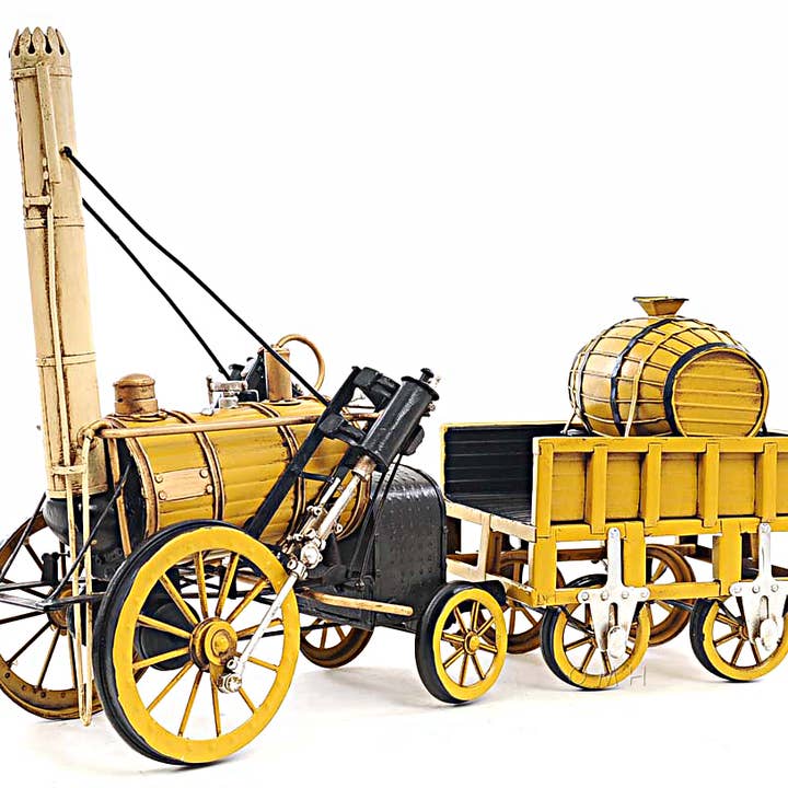 Old Modern Handicrafts, Inc. - Venta al por mayor Artículo decorativo de mesa - Locomotora de vapor Stephenson Rocket 1829 amarilla