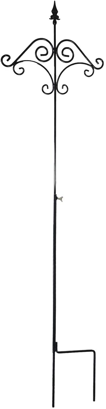 Ashman Online - Wholesale Outdoor Ornament/Decor - Ashman 91 Inch Adjustable Shepherds Hook With Floral Design5