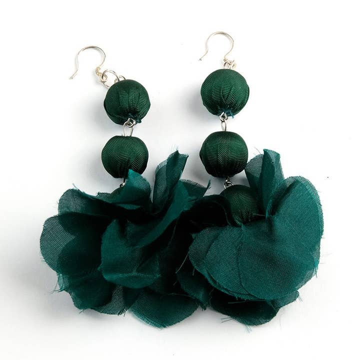 Dinh 3 Flower 11 earrings for wholesale by LOOM Fair Trade