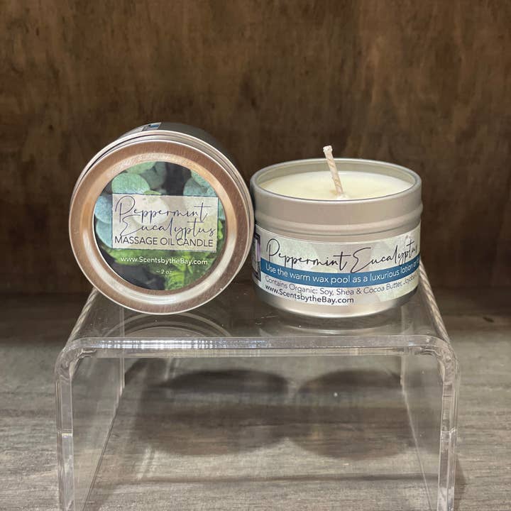 Scents by the Bay - Wholesale Travel Candles - 2 oz Travel Tin: Organic Massage Oil Candle7