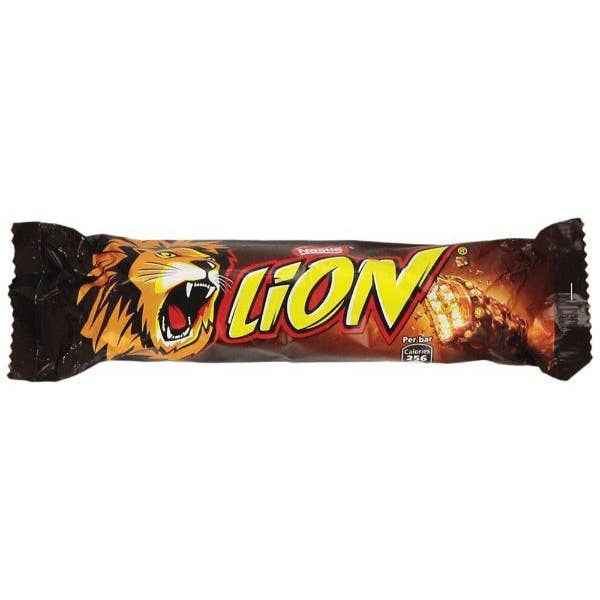 Grandpa Joe's Candy Shop - Wholesale Chocolate Covered Sweets - Limited Import - Nestle UK Lion Bar, 42g, 24ct Case