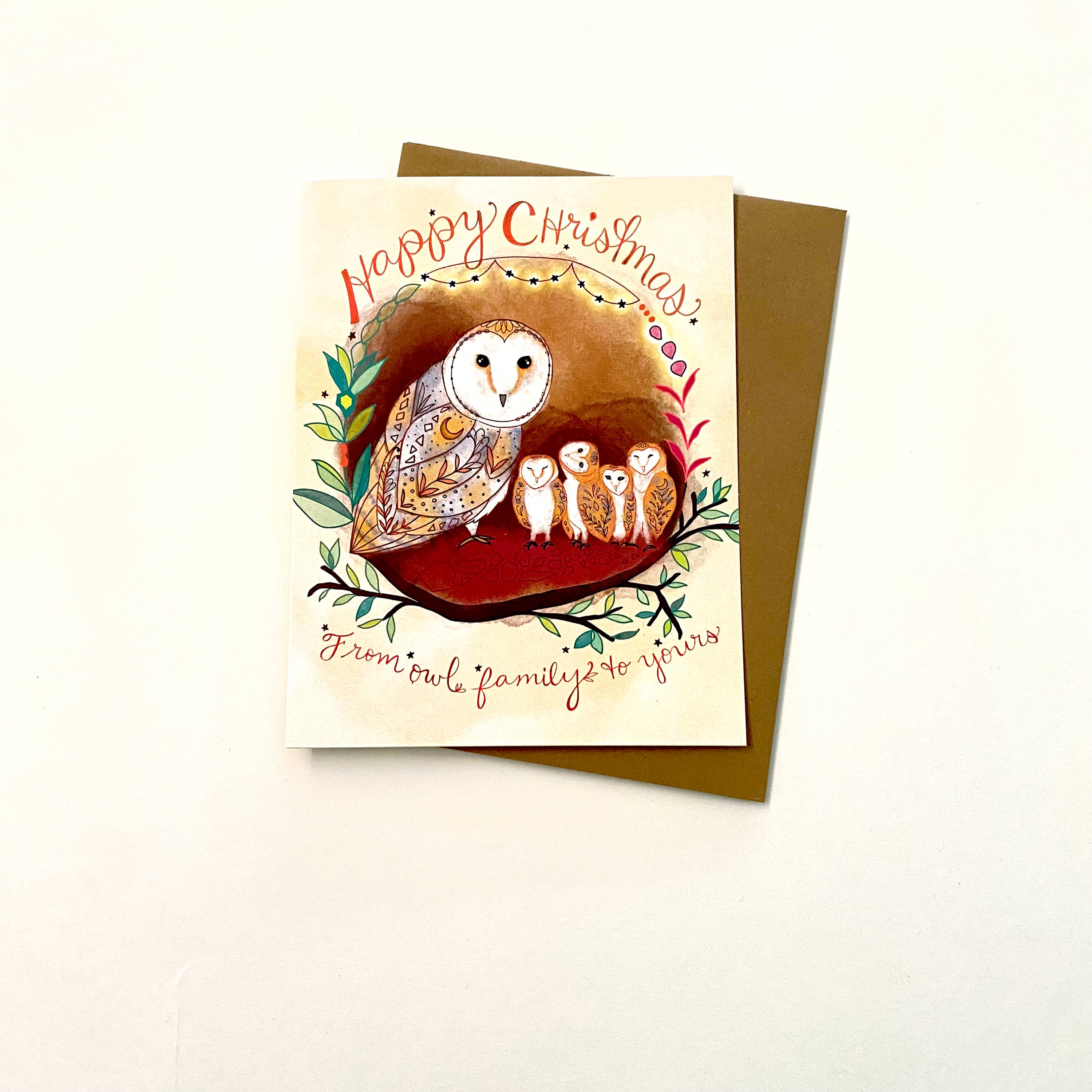 Cynla – Großhandel Weihnachtskarte – Woodland Owl Weihnachtskarte — lustige Grußkarte zur Weihnachtszeit3