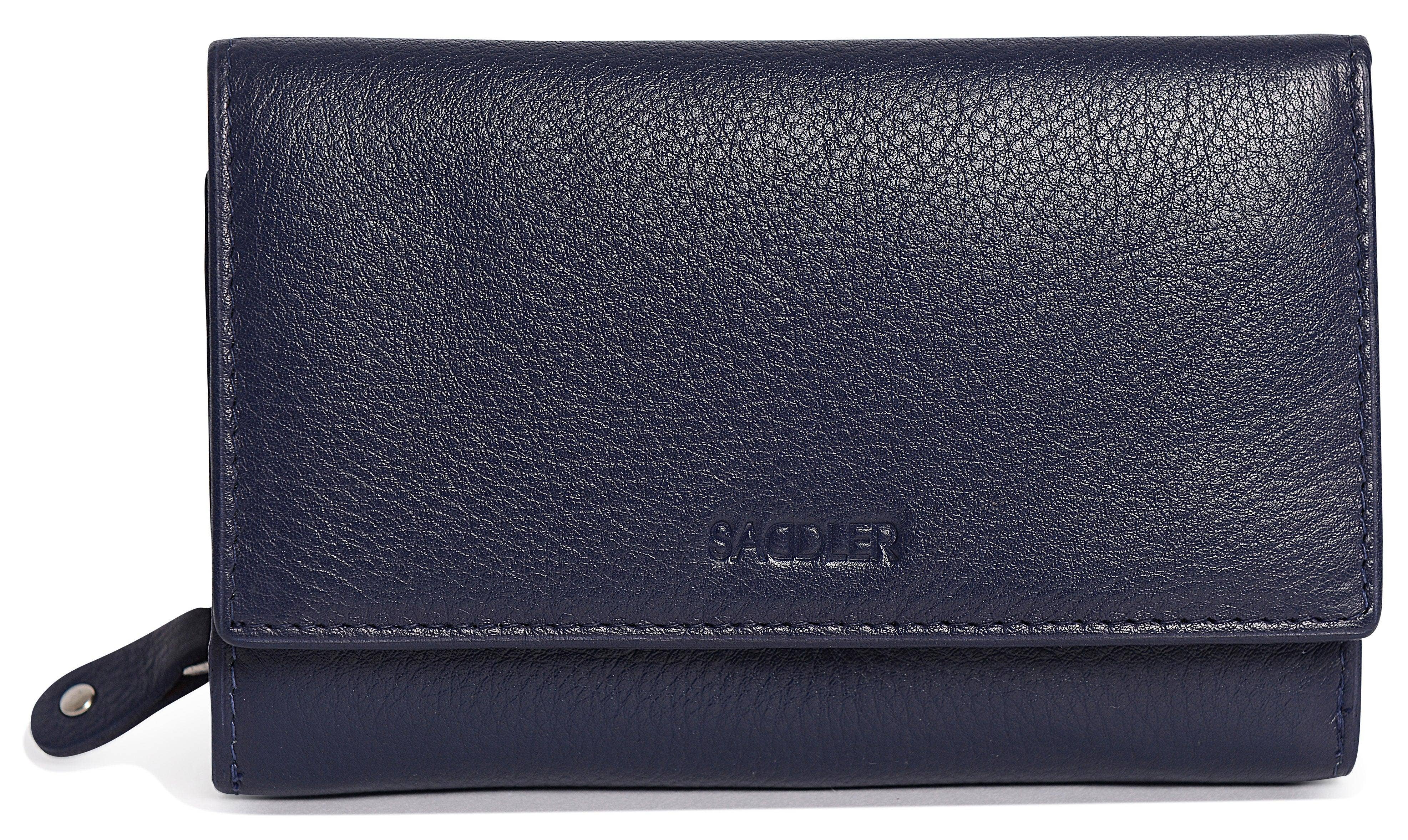 SADDLER - Wholesale Wallet - Women's - Compact Trifold Leather Purse "Eleanor" – Handmade by Saddler | RFID Protected & Gift Boxed | 10 Card Slots & Rear Zip Coin Pocket17