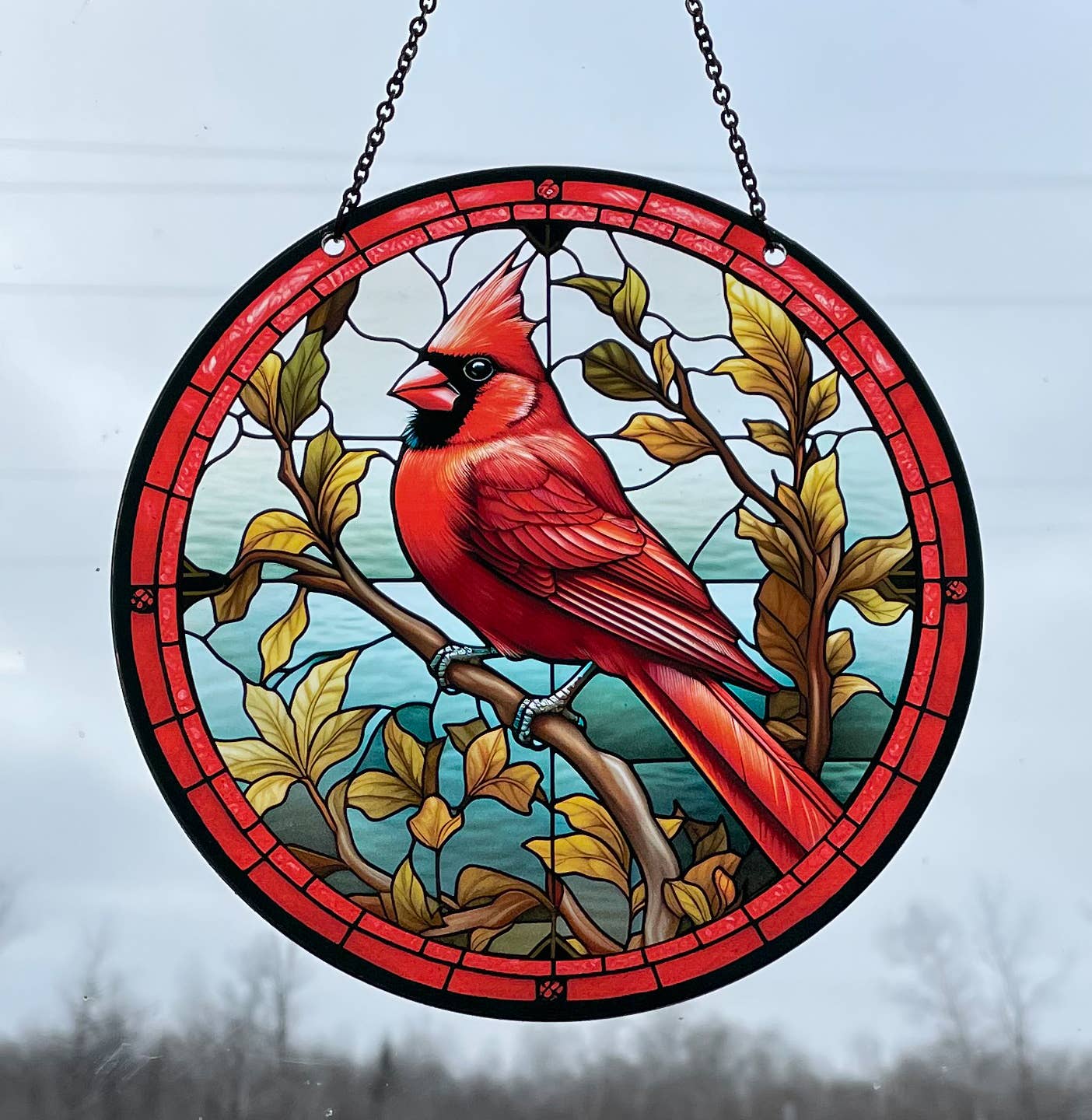 d'ears inc. - Wholesale Suncatcher - Cardinal Acrylic Suncatcher with Chain #SC152 by d'ears1