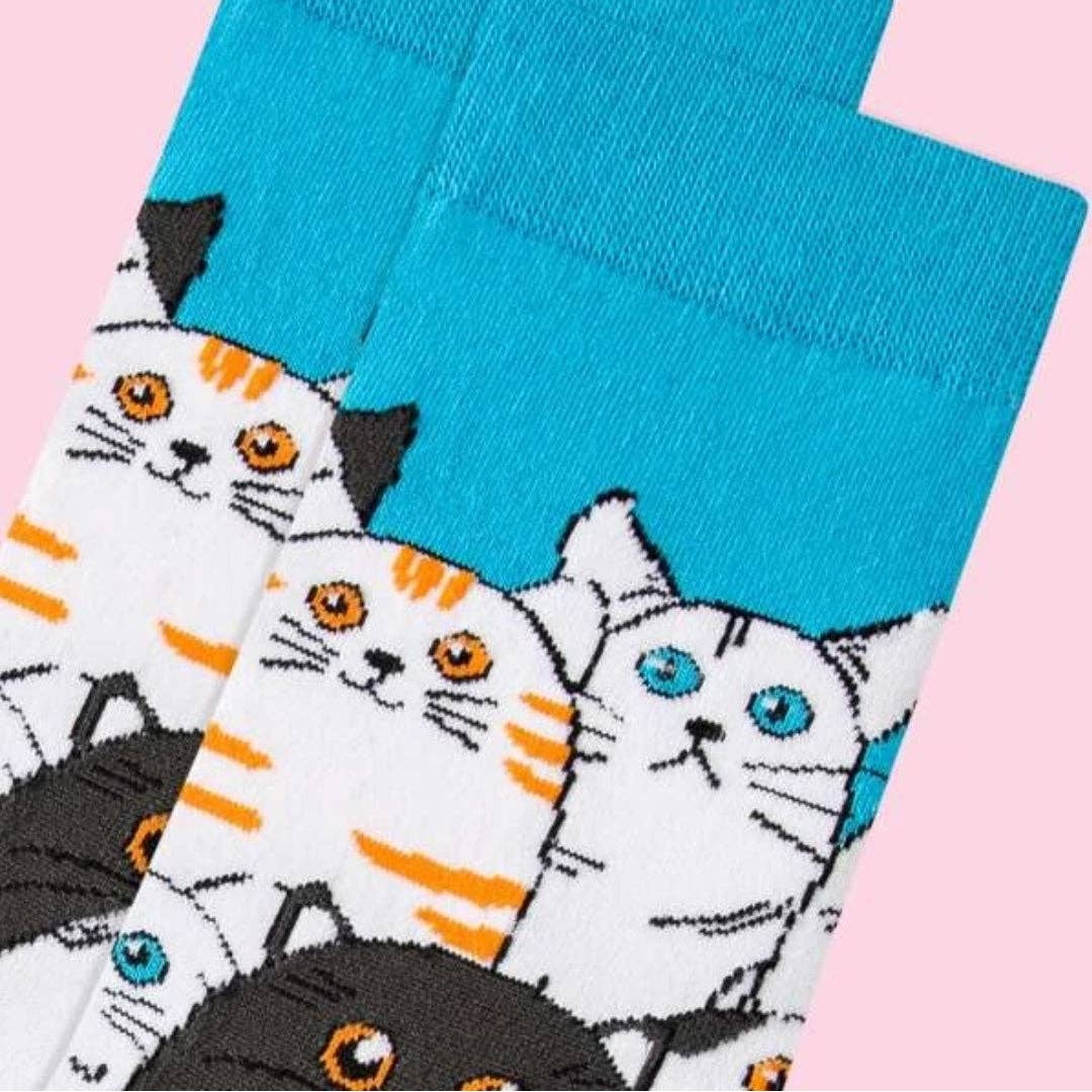 Sock Panda – wholesale Strumpor - Dam – Strumpor med kattmotiv från Sock Panda (vuxen medium - damskor storlek 5-10)2