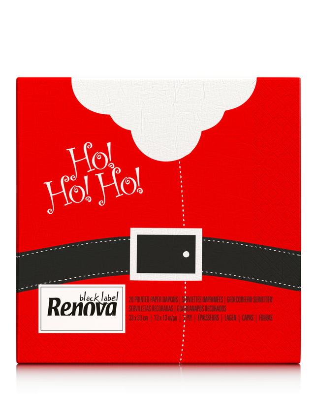 Renova - Venta al por mayor Servilletas desechables - Servilletas de papel navideñas con diseño de Santa0