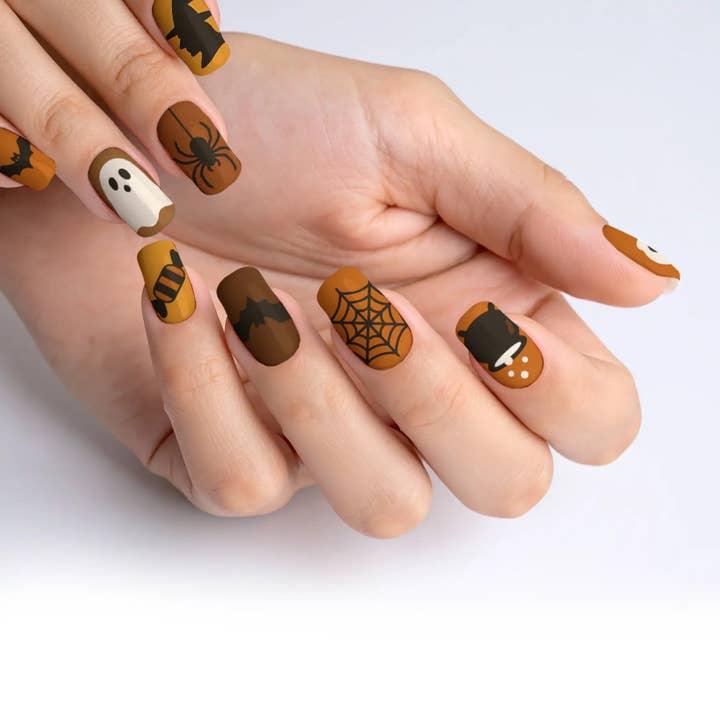 FYNE BODY - Wholesale Press-on/fake nails - Cocoa Coven Brown Halloween Press-On Nails90