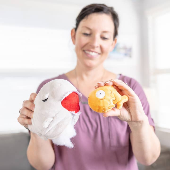 Downtown Pet Supply - Wholesale Knuffelspeeltje - Hond - 2-in-1 knuffelspeelgoed met haaien en kippen11