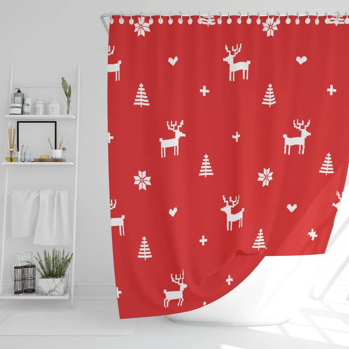 Norway christmas festive sweater (shower curtain) for wholesale by Benjamin Tate Design