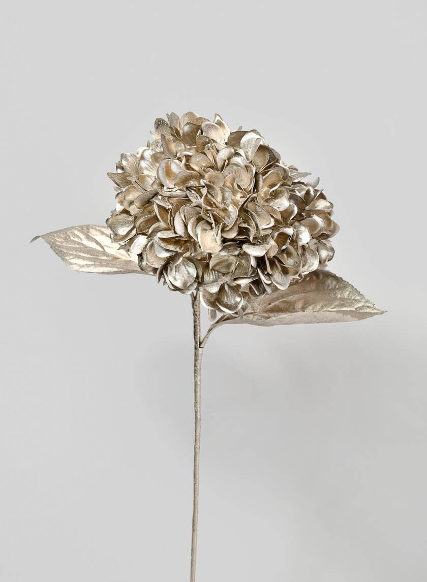 Jamali Garden - Wholesale Artificial Flowers - Metallic Champagne Hydrangea Stem0